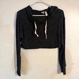 Cropped Ribbed Hoodie - Beach Bunny - XS